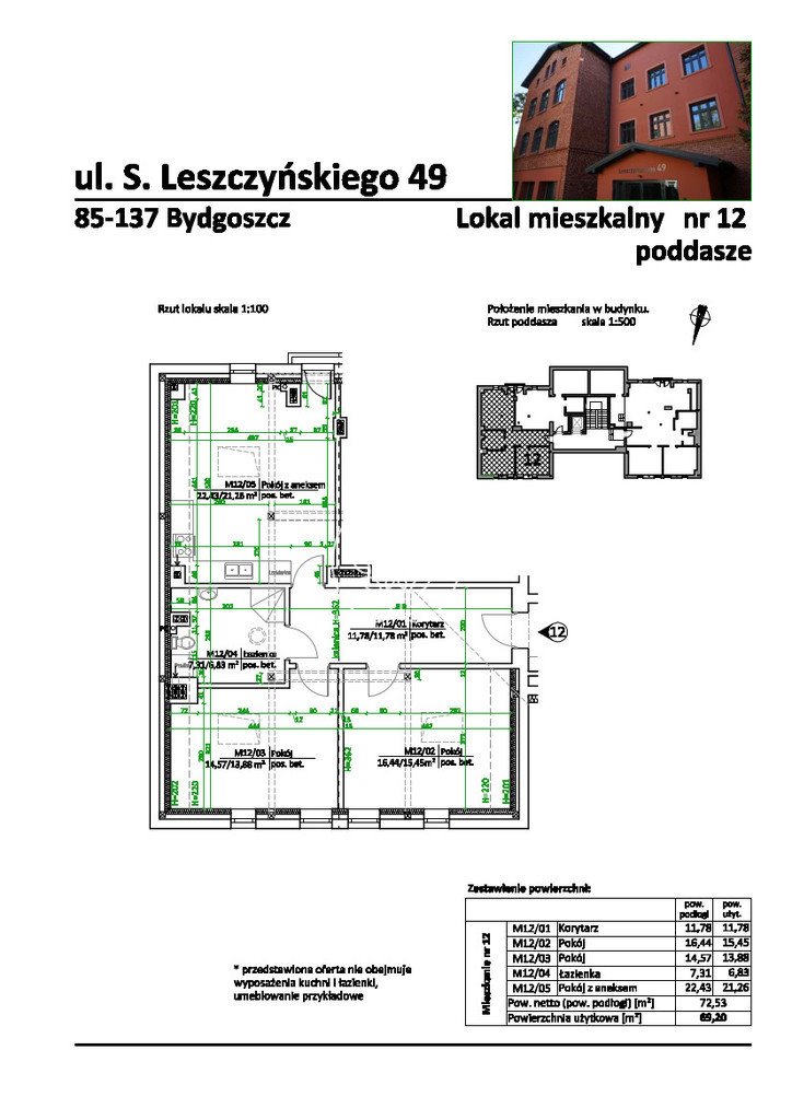 Mieszkanie trzypokojowe na sprzedaż Bydgoszcz, Szwederowo, Stanisława Leszczyńskiego  69m2 Foto 3