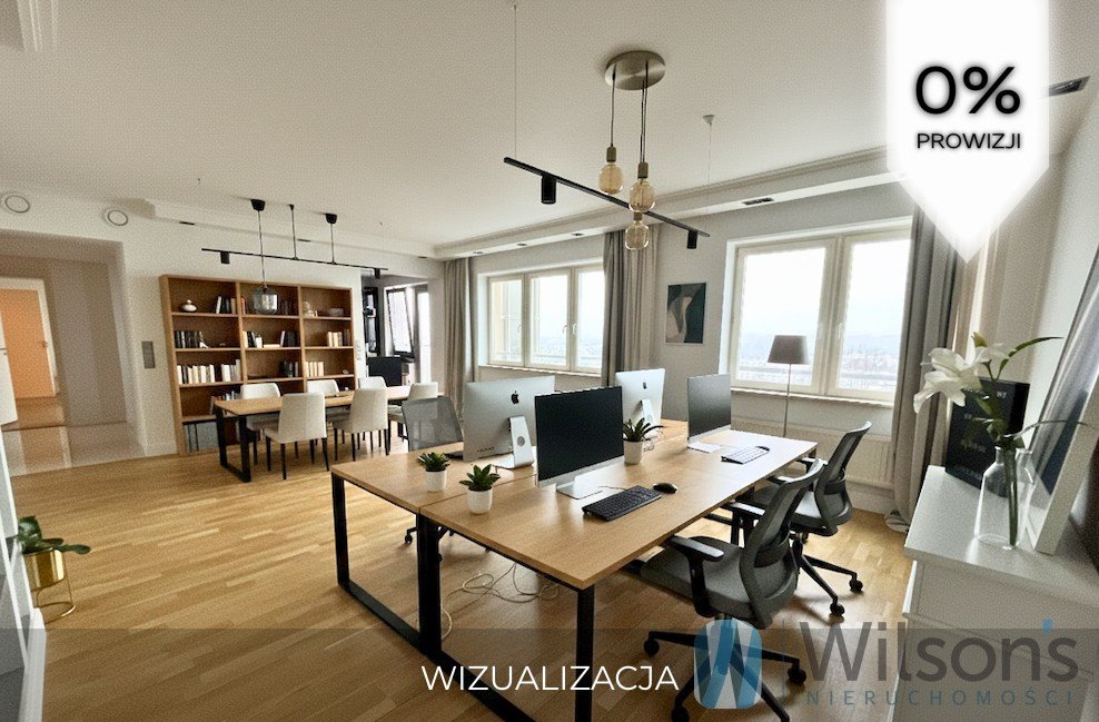 Na wynajem luksusowe biuro 115 m² z panoramicznym widokiem w Warszawie Warszawa, Mokotów, Jana III Sobieskiego  115m2 Foto 1