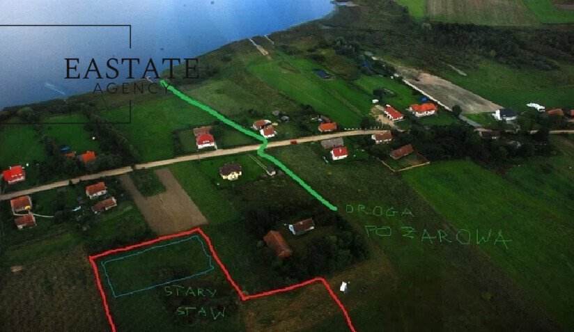 Działka z widokiem na jezioro i las, projekt domu gratis Szymonka  16 488m2 Foto 1