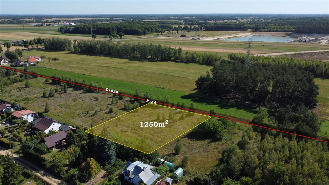 Działka budowlana 1250 m² z dostępem do drogi i prądu Przyborowice Górne  1 250m2 Foto 1