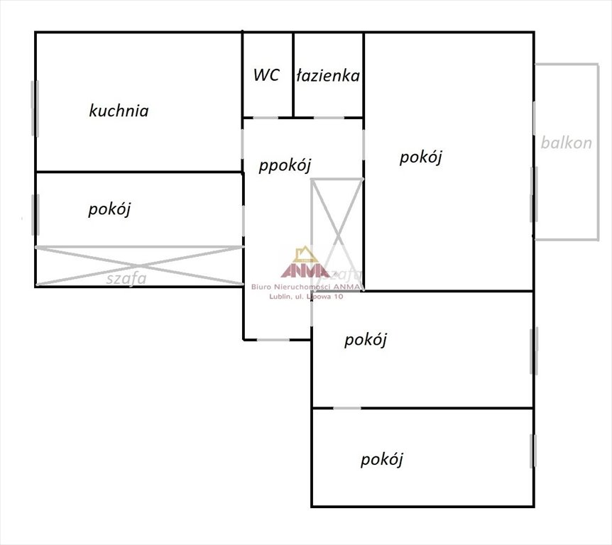 Mieszkanie czteropokojowe  na sprzedaż Lublin, LSM, os. Sienkiewicza  58m2 Foto 19