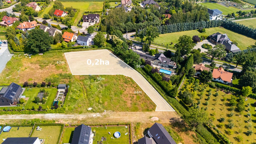Działka 2000 m² pod dom jednorodzinny w Żernikach Małych Żerniki Małe, Jesionowa  2 046m2 Foto 1