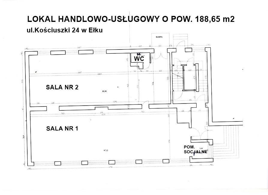 Lokal użytkowy na wynajem Ełk, Centrum 200m2 Foto 1 Lokal użytkowy na wynajem Ełk, Centrum 200m2 Foto 1