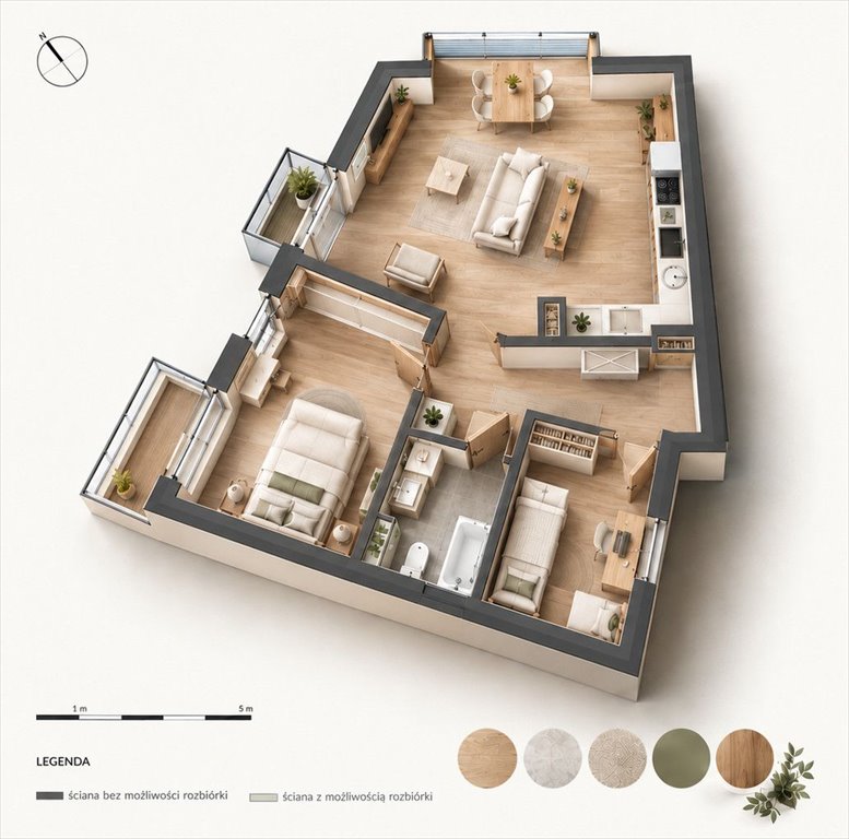 Polecam 75m2 apartament z panoramicznym widokiem w Gdyni Gdynia, Grabówek, Joachima Lelewela  76m2 Foto 1