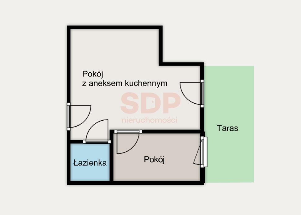 Mieszkanie dwupokojowe na sprzedaż Wrocław, Stare Miasto, Stare Miasto, Mieszczańska  34m2 Foto 4