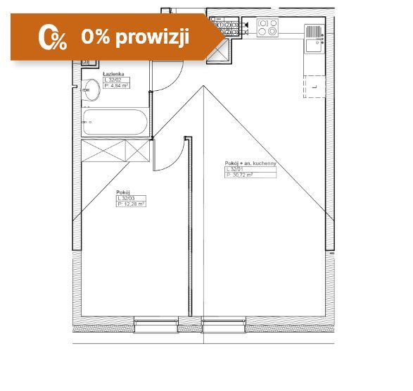 Mieszkanie dwupokojowe na sprzedaż Osielsko  48m2 Foto 6