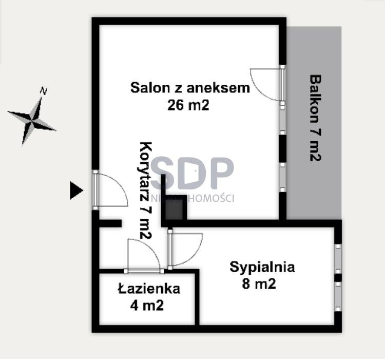 Mieszkanie dwupokojowe na sprzedaż Wrocław, Krzyki, Księże Wielkie, Opolska  44m2 Foto 2