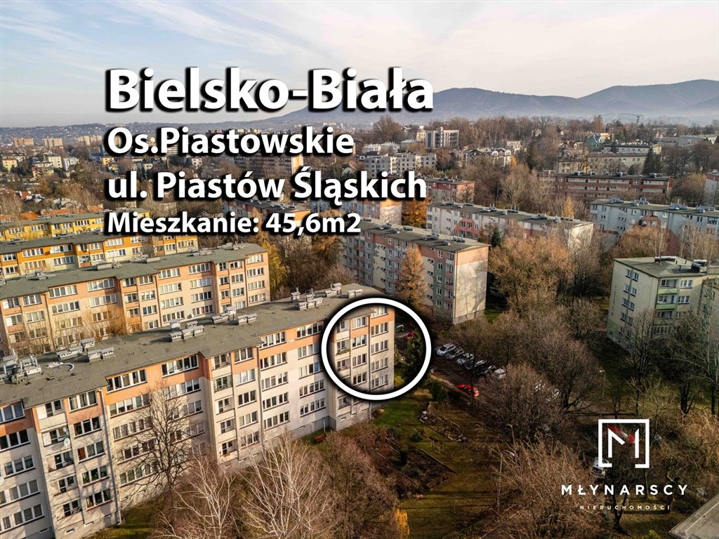 Mieszkanie trzypokojowe na wynajem Bielsko-Biała, Piastowskie  46m2 Foto 1