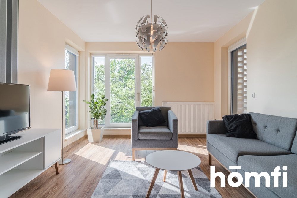 Nowoczesne 2-pokojowe mieszkanie z widokiem na rzekę w centrum Wrocławia Wrocław, Śródmieście, Romana Dmowskiego  50m2 Foto 1