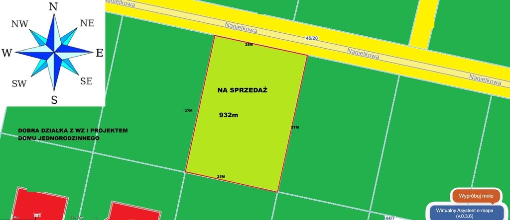 Działka budowlana 932 m² z mediami i warunkami zabudowy Dobra  932m2 Foto 1