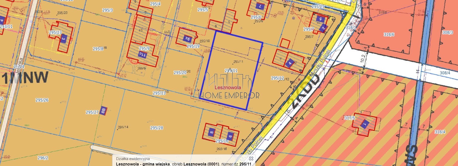 Działka budowlana na sprzedaż Lesznowola, Myszki Polnej  1 321m2 Foto 1