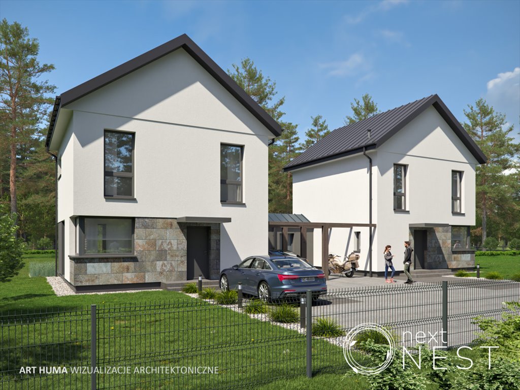 Kompaktowy dom z dużym ogrodem i panoramicznymi oknami Baniocha, Willowa  84m2 Foto 1