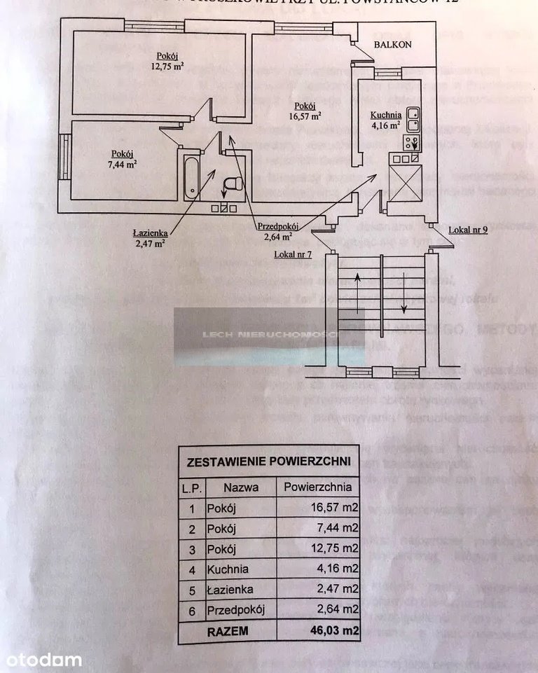 Mieszkanie trzypokojowe na sprzedaż Pruszków, Powstańców  46m2 Foto 2