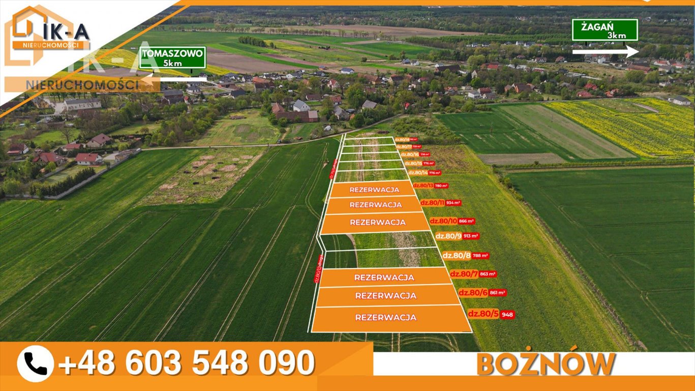Działki pod zabudowę z infrastrukturą i widokiem w Bożowie Bożnów, Bożnów  738m2 Foto 1