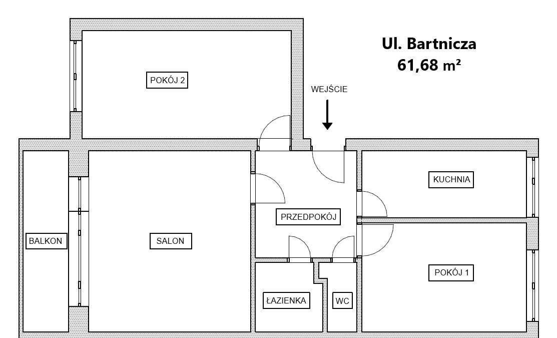 Mieszkanie trzypokojowe na sprzedaż Szczecin, Niemierzyn, Arkońskie, Bartnicza  62m2 Foto 13