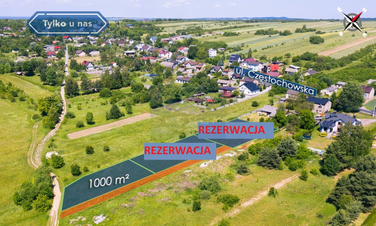 Działka budowlana na sprzedaż Wysoka Lelowska, Ogrodowa  1 000m2 Foto 4