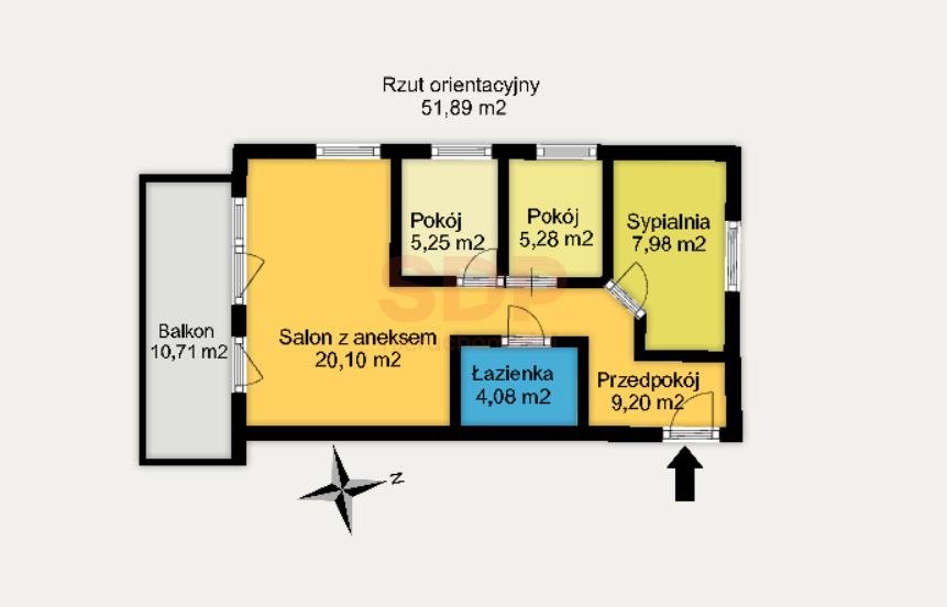 Mieszkanie czteropokojowe  na sprzedaż Wrocław, Krzyki, Jagodno, Stanisława Drabika  52m2 Foto 6