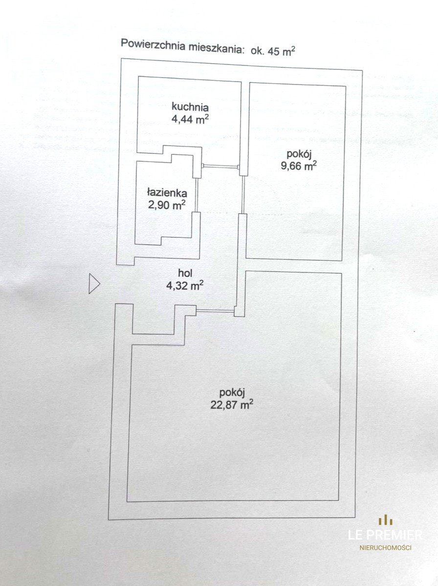 Mieszkanie dwupokojowe na sprzedaż Wrocław, Szczepin  45m2 Foto 3