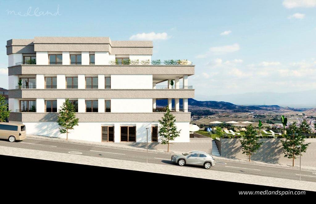 Nowoczesne apartamenty z tarasami w Hondon de las Nieves Hiszpania, Hondon de las Nieves  84m2 Foto 1