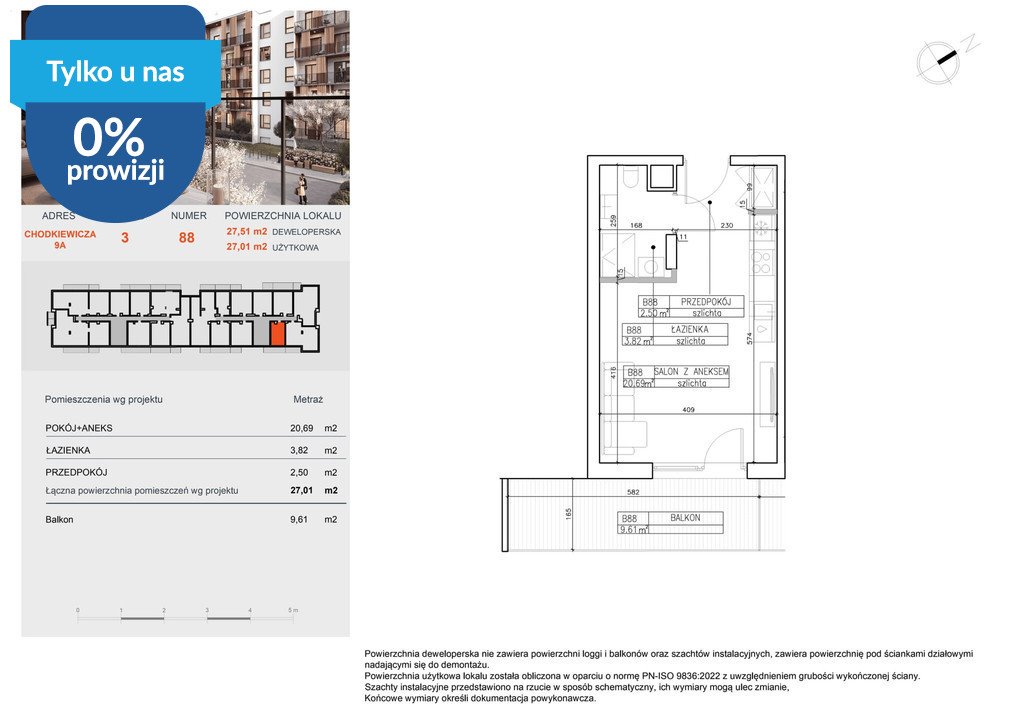 Atrakcyjne 27,21 m2 w Bielawach – idealne dla singla lub pod inwestycję Bydgoszcz, Bielawy, Jana Karola Chodkiewicza  27m2 Foto 1