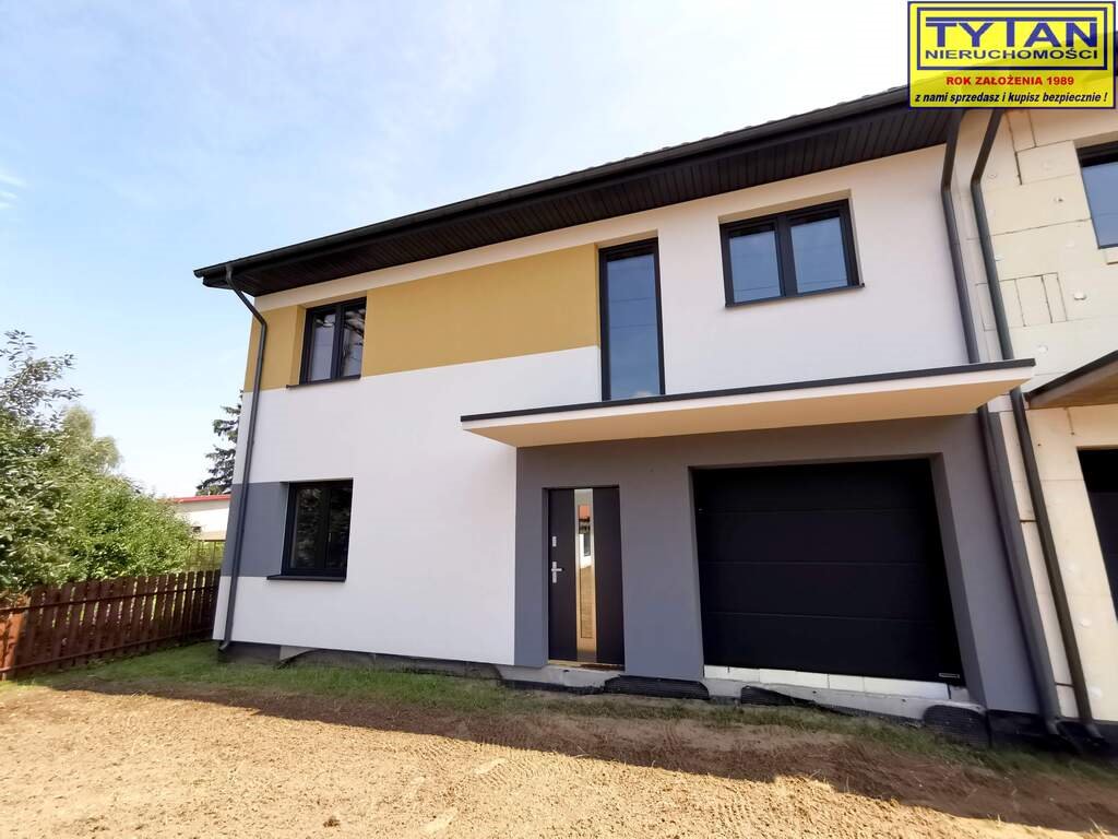 Nowoczesny dom bliźniak 130 m² z garażem, ogród i taras - polecam! Łomża, Krucza  130m2 Foto 1