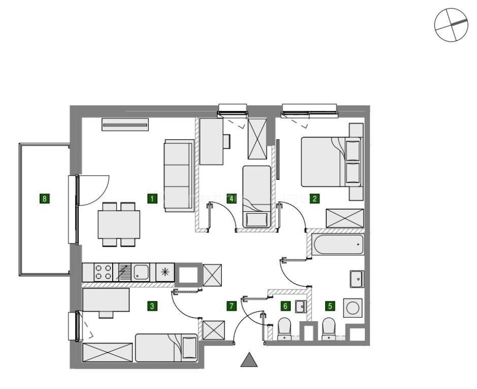 Nowoczesne 4-pokojowe mieszkanie z balkonem, miejsce w garażu Warszawa, Włochy, Równoległa  64m2 Foto 1