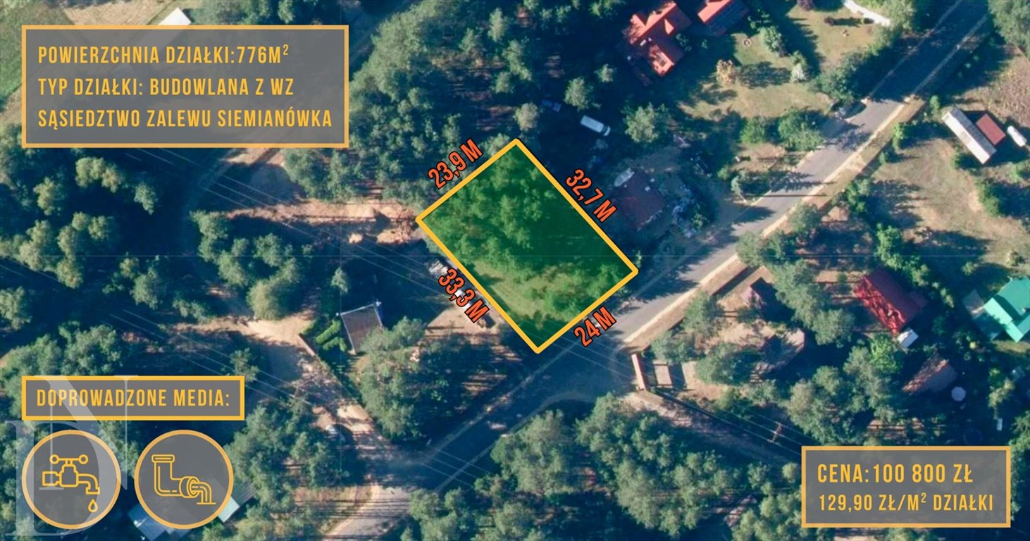Działka 776 m² - blisko Zalewu Siemianówka w Kruhlikach: Tarnopol Kruhlik