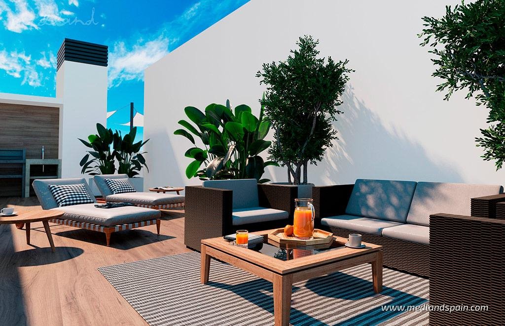 Nowoczesne 2 pok. z panoramicnym solarium w Torrevieja Hiszpania, Torrevieja  69m2 Foto 1
