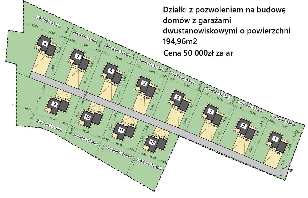 Działka z pozwoleniem na budowę domu 194,96 m² w Rzeszowie Rzeszów, św. Rocha  1 187m2 Foto 1
