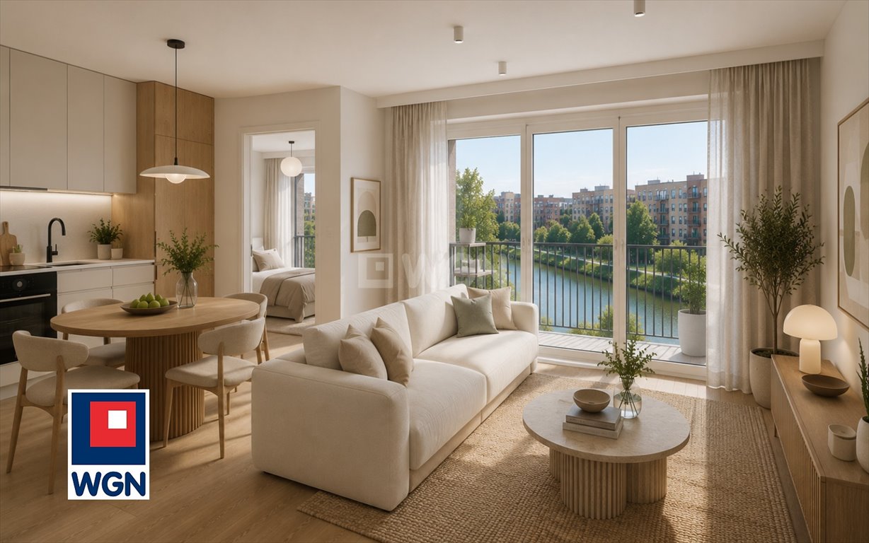 Nowoczesne 44,3 m² z balkonem nad Odrą w Śródmieściu Wrocław, Śródmieście, Browarna  44m2 Foto 1