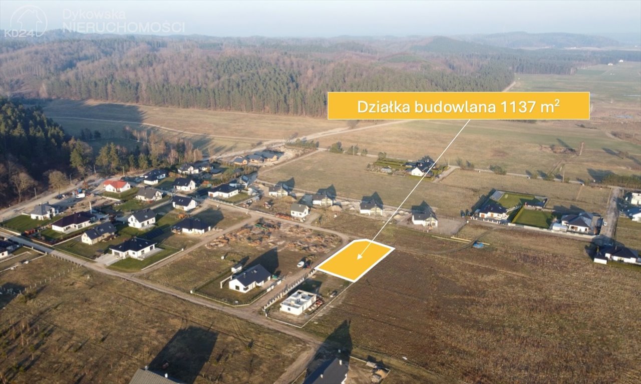 Działka budowlana 1137 m² w Chmieleniu - pod dom jednorodzinny Chmieleniec, Wierzbowa  1 137m2 Foto 1