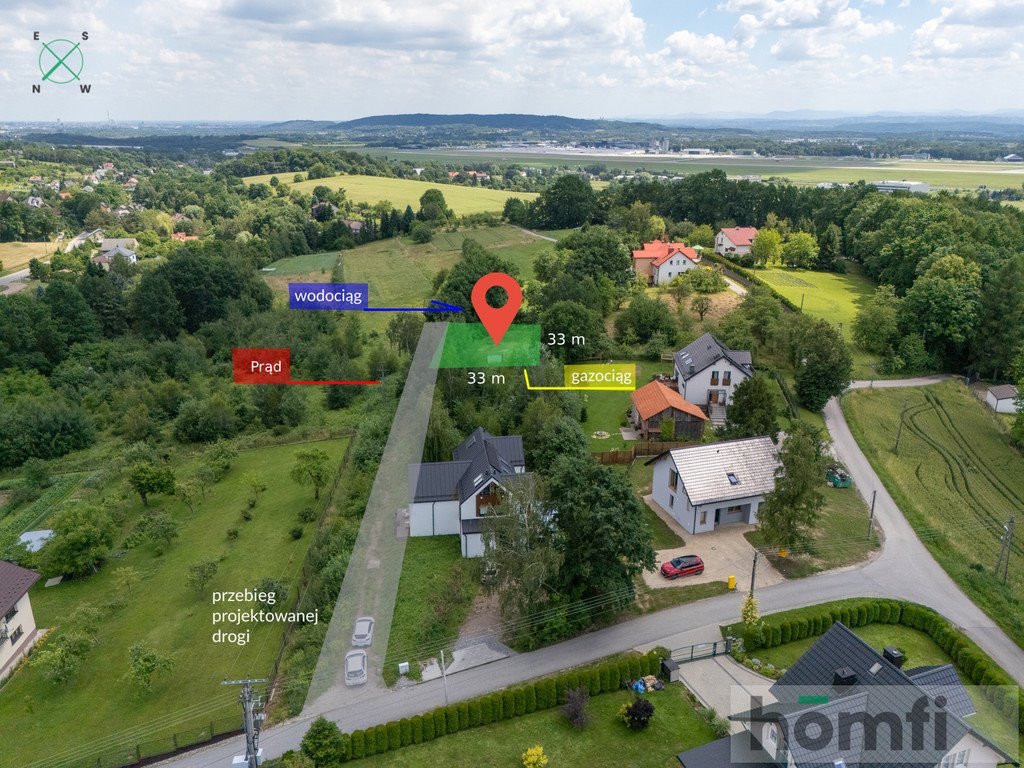 Działka w Burowie 1012 m2, blisko Krakowa, las, media Burów  1 012m2 Foto 1
