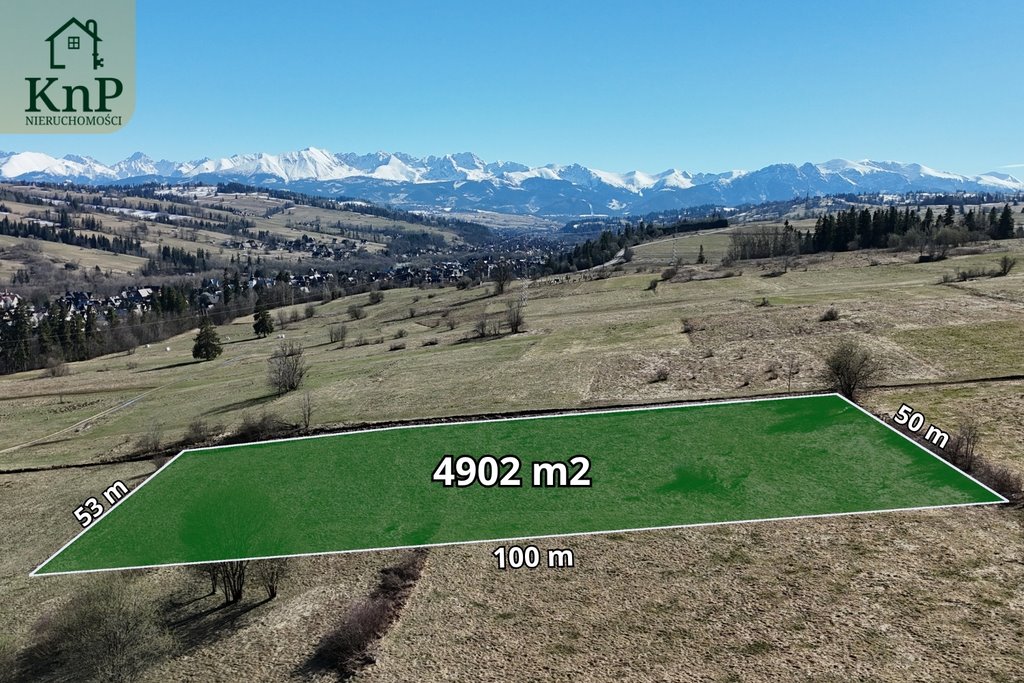 Działka z WZ, widok na Tatry, prywatność, 4902 m² Biały Dunajec  4 902m2 Foto 1
