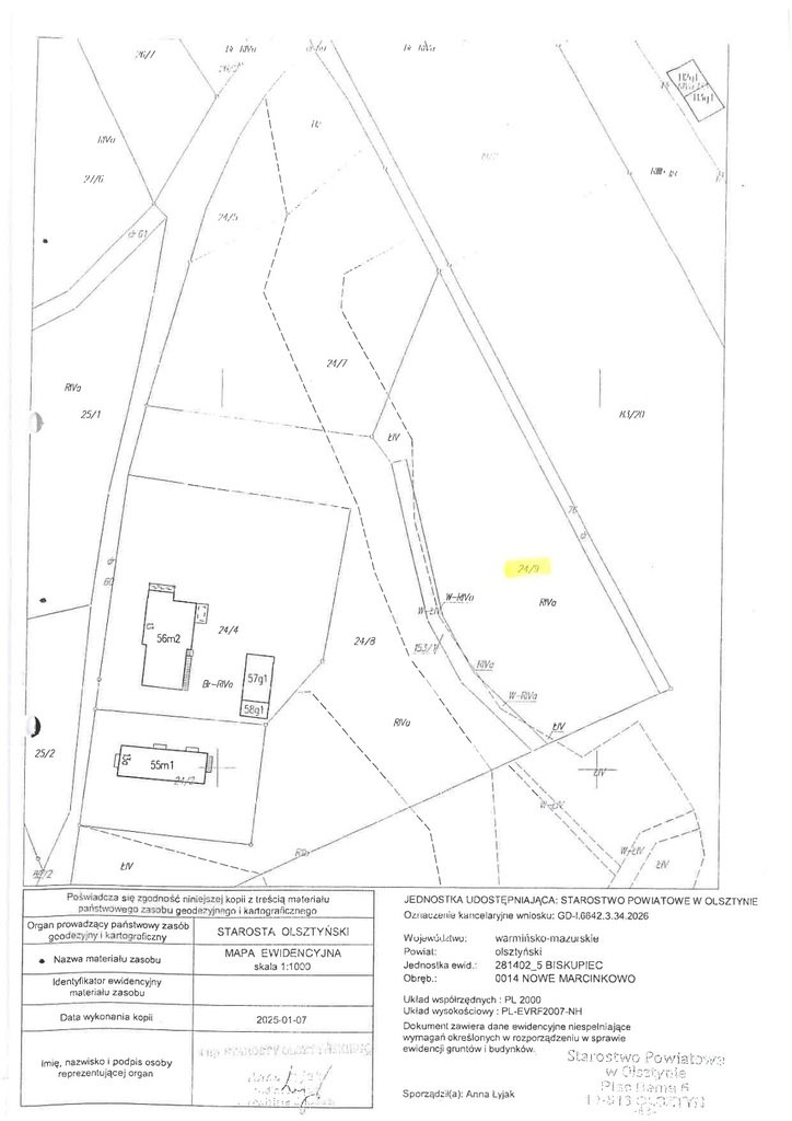 Działka 4008 m2 w Nowym Marcinkowie – idealna pod siedlisko Nowe Marcinkowo  4 008m2 Foto 1