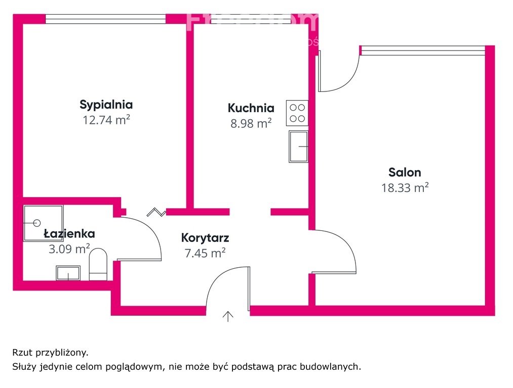 Mieszkanie dwupokojowe na sprzedaż Katowice  50m2 Foto 7