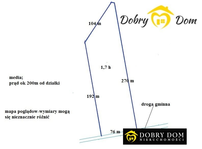 Malownicza działka rolna 17 400 m² (blisko lasu) w Złotej Wsi Złota Wieś  17 400m2 Foto 1