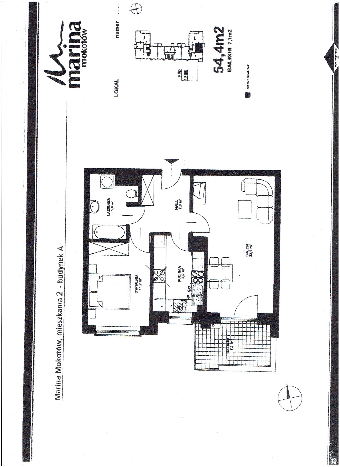 Ciche 2-pokojowe mieszkanie z widokiem na jeziorko, parking Warszawa, mokotow, wygledowska 8  54m2 Foto 1