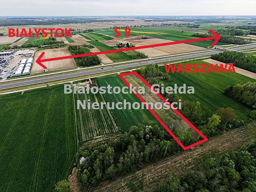 Działka inwestycyjna przy S8 (5600 m²) z widokiem i dużą powierzchnią Tykocin  5 580m2 Foto 1