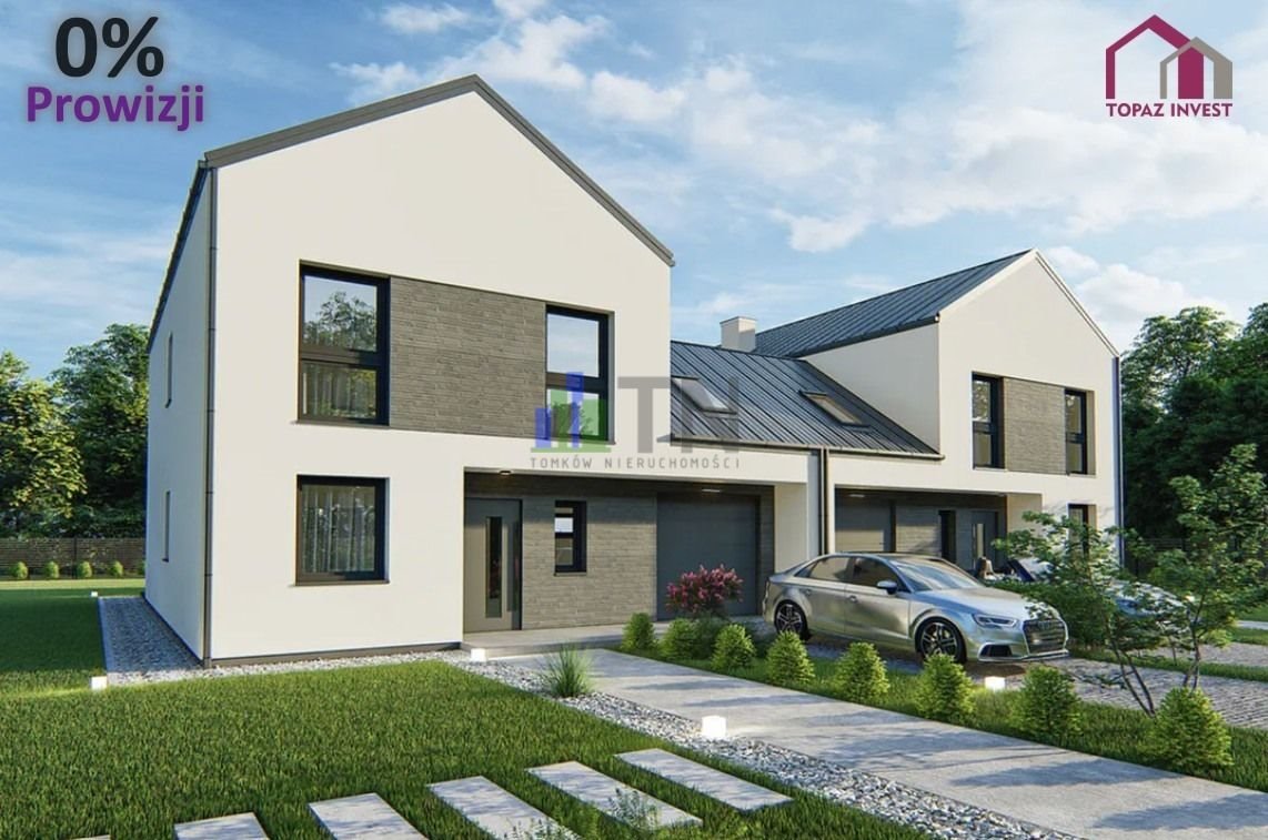 Nowoczesny dom bliźniaczy 152 m² z garażem i dużą działką Lutynia, Fiołkowa  152m2 Foto 1
