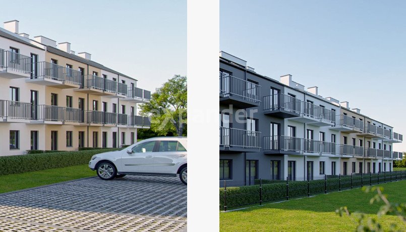 Nowoczesne 2-pokojowe z balkonem, pompa ciepła, miejsce Iwiny  30m2 Foto 1