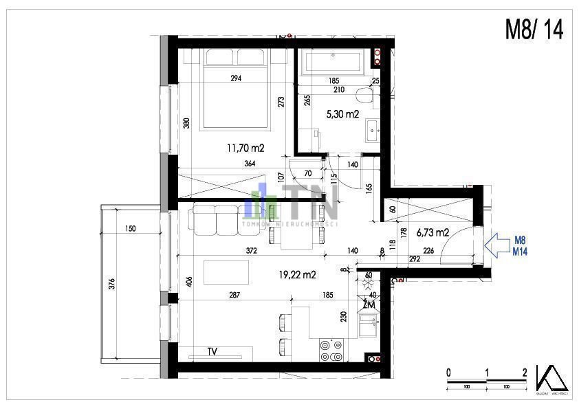 Mieszkanie dwupokojowe na sprzedaż Oława  43m2 Foto 2