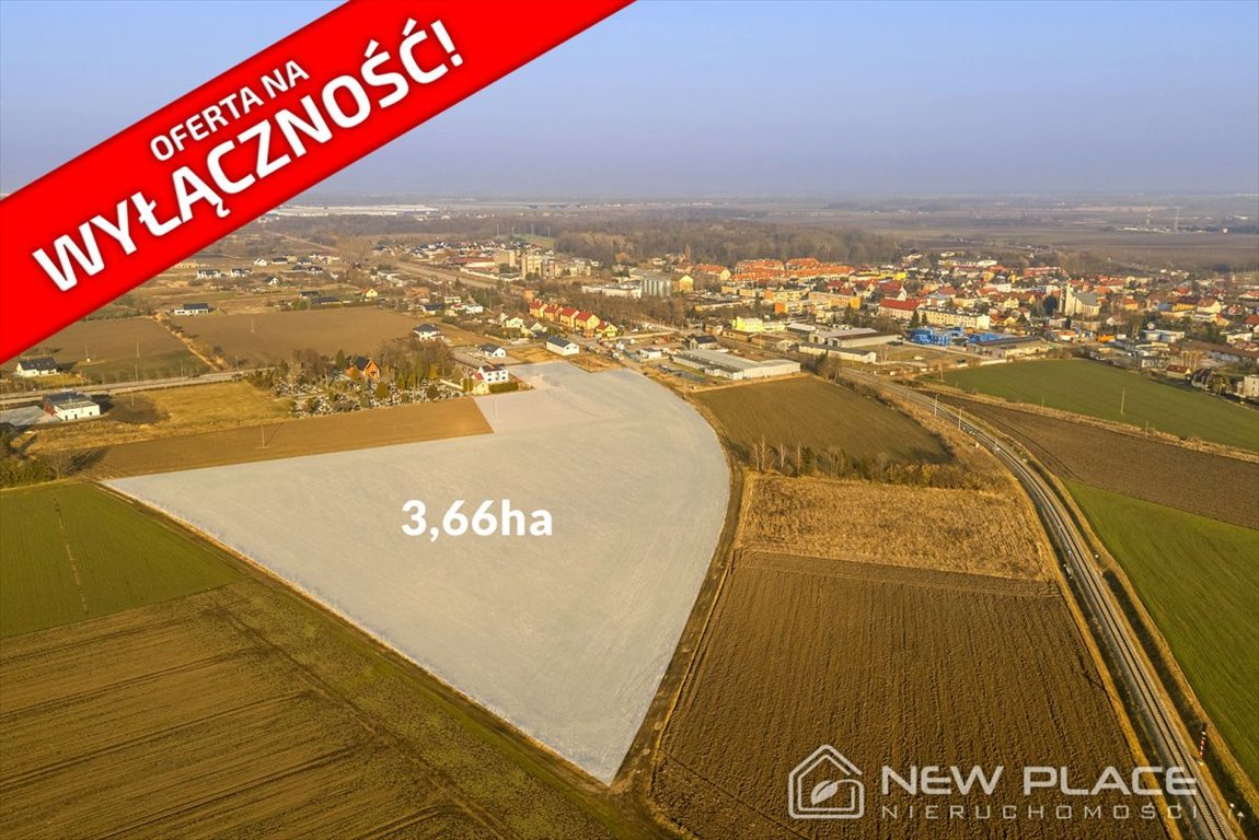 Działka usługowa 36 650 m² w Kobierzycach - MPZP Kobierzyce, Inwestycyjna  36 650m2 Foto 1