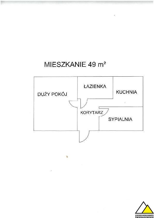 Mieszkanie dwupokojowe na sprzedaż Świeradów-Zdrój, Korczaka  49m2 Foto 2