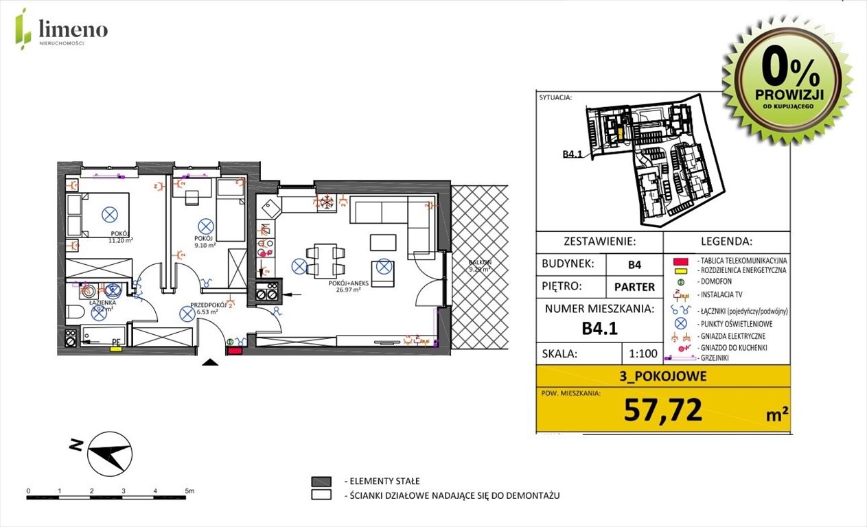 Mieszkanie trzypokojowe na sprzedaż Olsztyn, Śródmieście, Śródmieście, 15 Dywizji  58m2 Foto 2
