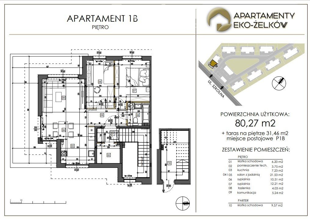 Mieszkanie trzypokojowe na sprzedaż Siedlce  80m2 Foto 3