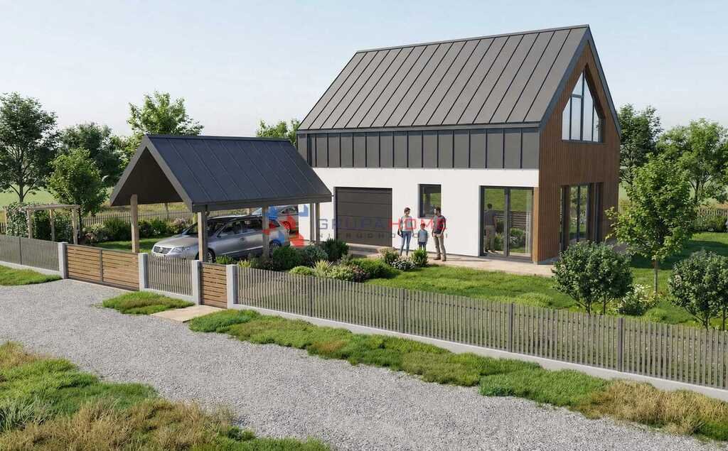 Działka budowlana 1104 m² z projektem domu w Sierzchowie Sierzchów  1 104m2 Foto 1