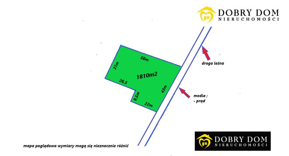 Działka 1827 m² z mediami, las, nowe domy, Księżyno Księżyno  1 810m2 Foto 1
