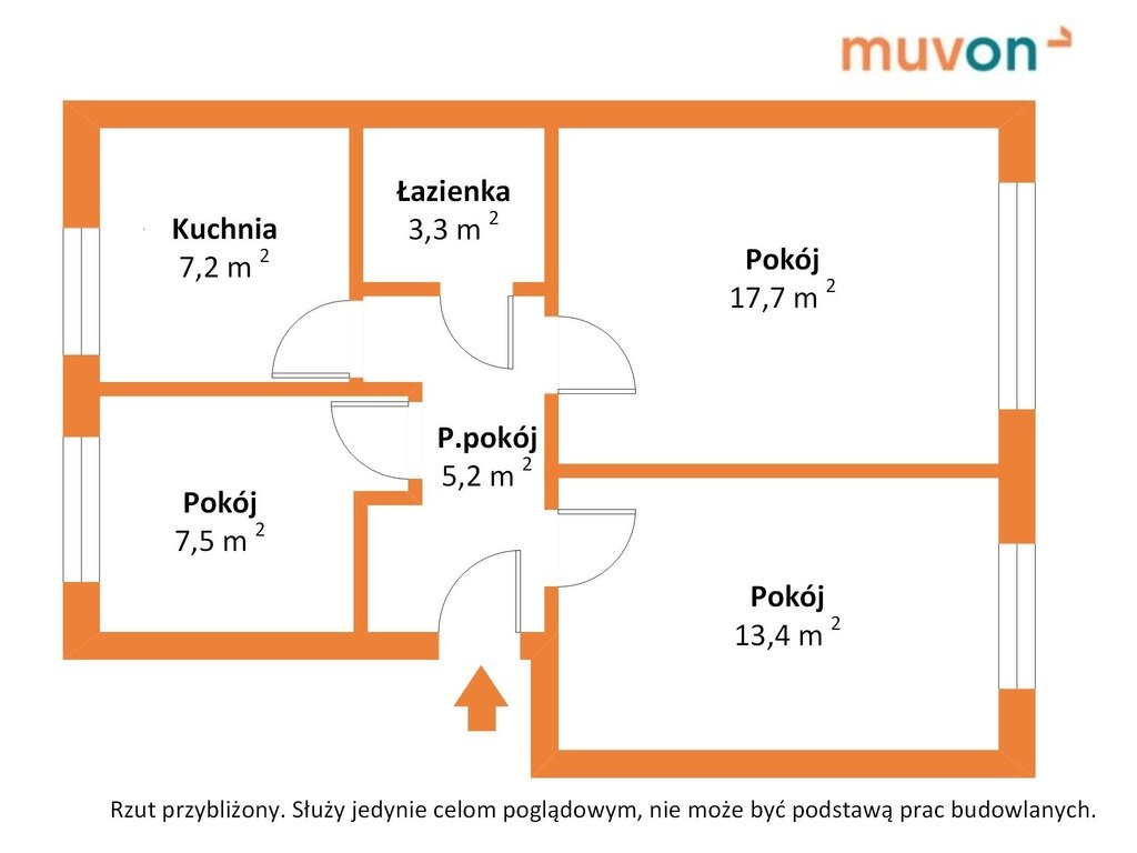 Mieszkanie trzypokojowe na sprzedaż Łódź, Powstańców Wielkopolskich  54m2 Foto 4