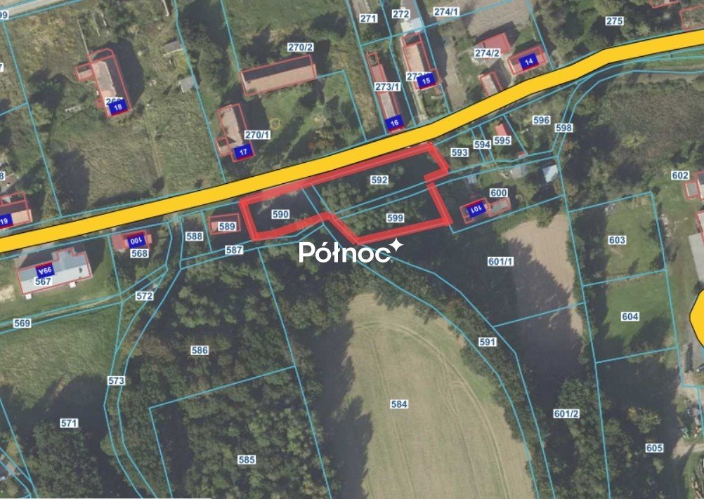 Działka budowlana 2005 m2 z mediami i dojazdem asfaltowym Grodziec  2 005m2 Foto 1