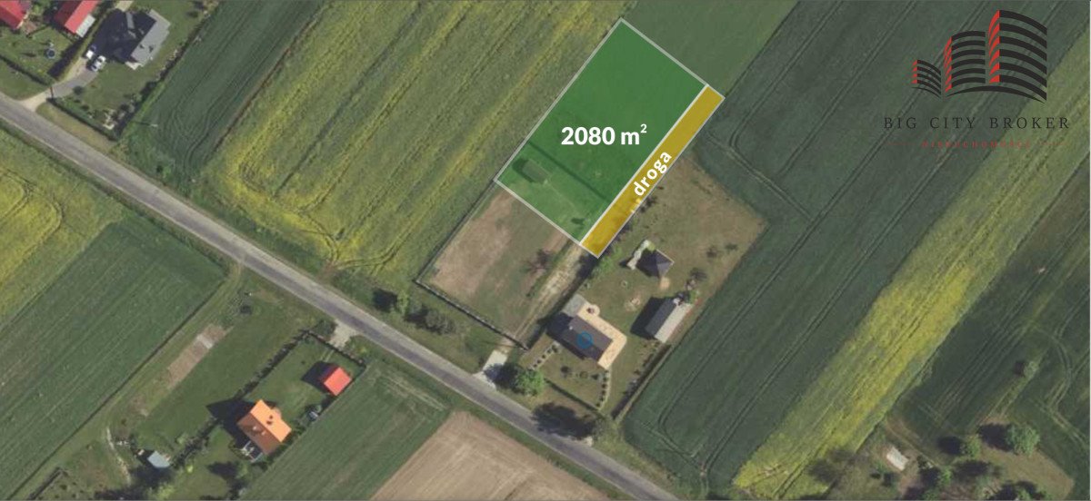 Działka budowlana 2080 m² z mediami, plan zagospodarowania Skrzynice-Kolonia  2 080m2 Foto 1